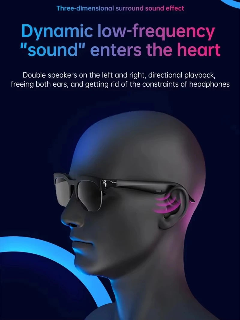 Lenovo 2026 New Smart Glasses AI Translation Bluetooth Conversation Recording Listening To Music Smart Sunglasses for Men Women Merch Eternally