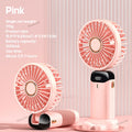 5 Speed USB Mini Handheld Fan Foldable Rechargeable Display Screen Phone Stand
